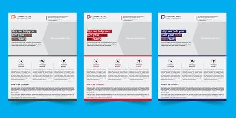 Creative Business Flyer Design Template Stock Illustration
