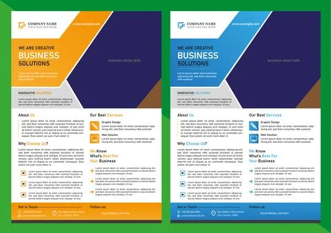 Creative Business Flyer Design Template Stock Illustration