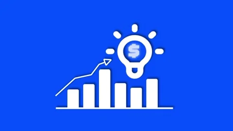Creative Business Graph with Dollar Sign, Profit Rising, Marketing Analytics Stock Footage 310281587