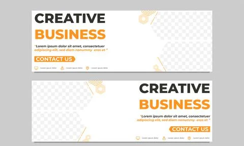 Creative business horizontal banner template Stock Illustration