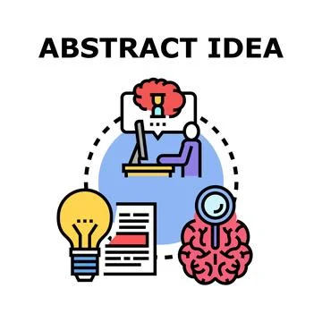 Creative business idea generation process and thinking concept Stock Illustration