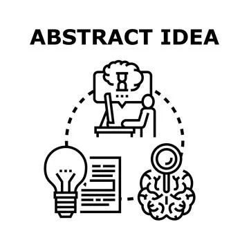 Creative business idea generation process and thinking concept Stock Illustration
