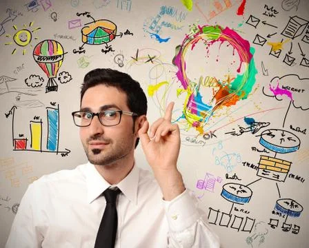 Creative business idea Stock Photos