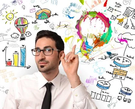 Creative business idea Stock Photos