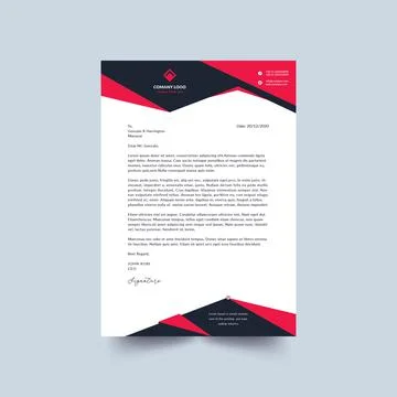 Creative Business Letterhead Template Stock Illustration