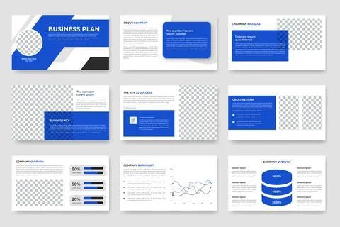 Creative Business Plan PowerPoint presentation slides template or business .. Stock Illustration