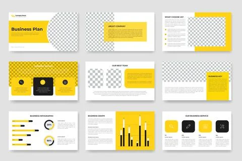 Creative Business Plan PowerPoint presentation slides template or corporate.. Stock-Illustration