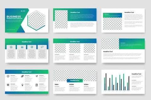 Creative Business Plan PowerPoint presentation slides template or corporate.. Stock Illustration