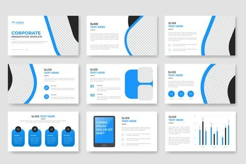 Creative Business Plan PowerPoint presentation slides template or corporate.. Stock Illustration