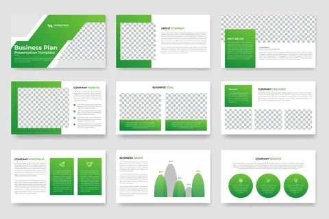Creative Business PowerPoint presentation slides template or business prese.. Stock Illustration