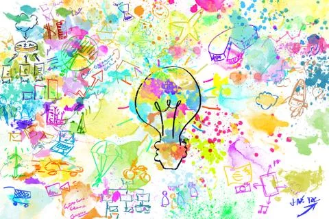 Creative business project Illustrazione stock