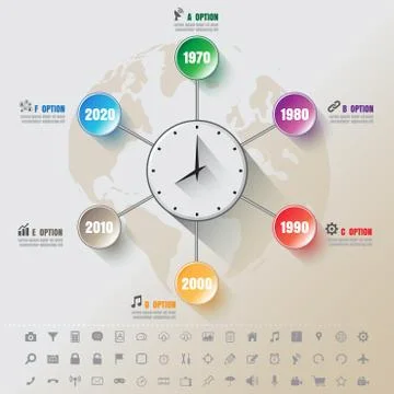 Creative business schedule information cycle Stock Illustration