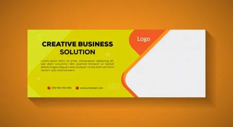 Creative business solution facebook cover or web banner Illustrazione stock