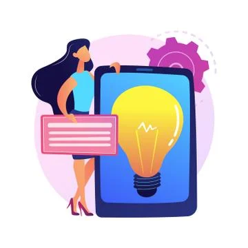 Creative business solution presentation vector concept metaphor. Stock Illustration