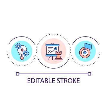 Creative business strategy loop concept icon Illustrazione stock
