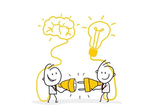 Creative Business Strategy Tips Stickman Illustration Concept Stock Illustration