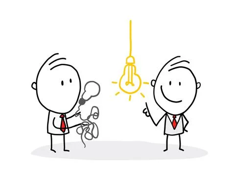 Creative Business Strategy Tips Stickman Illustration Concept Stock Illustration
