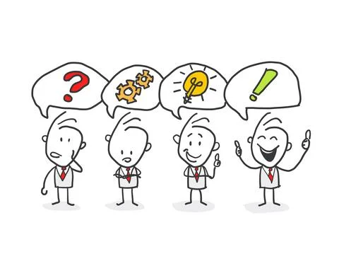 Creative Business Strategy Tips Stickman Illustration Concept Stock Illustration
