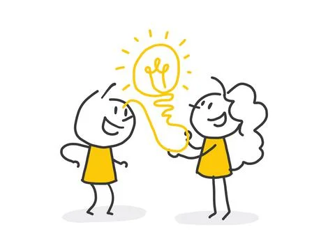 Creative Business Strategy Tips Stickman Illustration Concept Stock Illustration