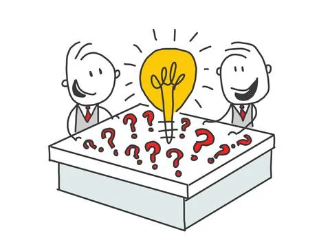 Creative Business Strategy Tips Stickman Illustration Concept Stock Illustration