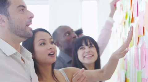 Creative business team brainstorming ideas and concepts Stock Footage