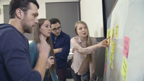 Creative business team brainstorming ideas Stock Footage 72565510