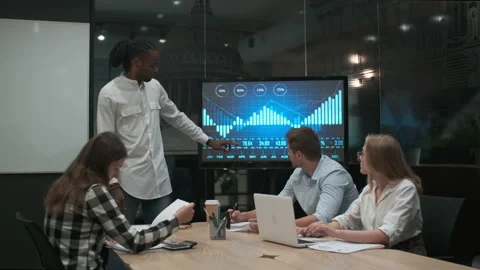 Creative business team, multiethnic group, coworking space. Stock Footage 136503909