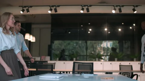 Creative business team, multiethnic group, coworking space Stock Footage 136506683