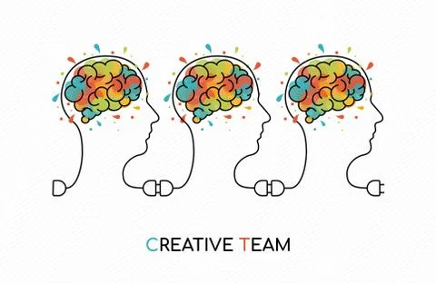 Creative business team work ideas concept art Stock-Illustration