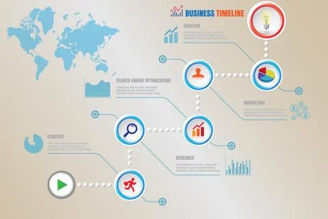Creative business timeline, Vector Illustration Stock Illustration