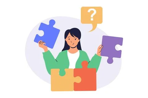 Creative business web concept with flat cartoon people for website design. Illustrazione stock