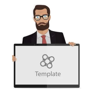 Creative businessman, presentation for the site Stock Illustration
