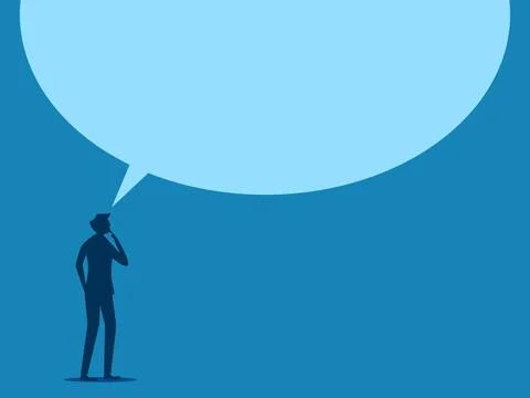 Creative businessman thinking big bubble Stock Illustration