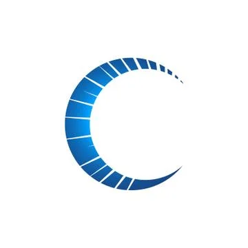 Creative C letter Logo vector, Russian letter C with summer multicolor pink b Stock Illustration