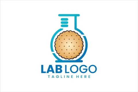 Creative Cake Lab Science Logo for Food Brands Stock Illustration