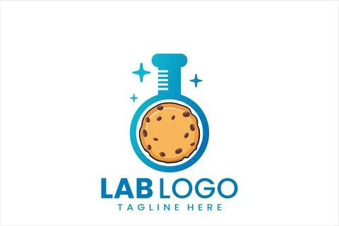 Creative Cake Lab Science Logo for Food Brands Stock Illustration