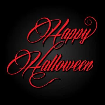 Creative calligraphy of text Happy Halloween - vector illustration Stock Illustration