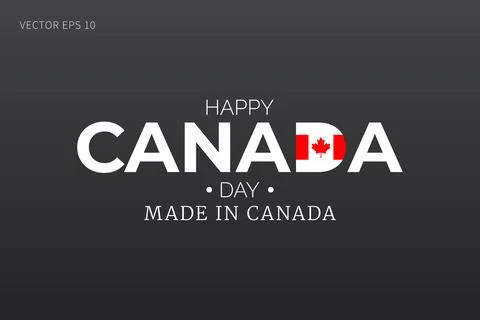 Creative Canada Day Typography with Flag Stock Illustration