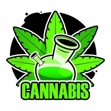 Creative Cannabis Leaf And Hemp Oil Vector Logo Icon template for CBD Cannabi Stock Illustration