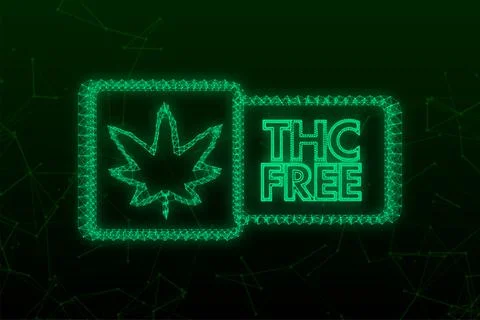 Creative cannabis leaf vector Plexus icon. Template for CBD Cannabidiol. Vector Illustrazione stock