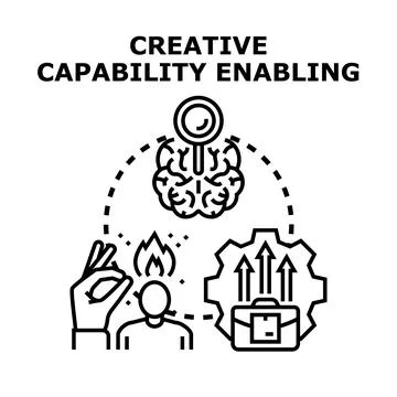 Creative capability enabling business solution development Stock Illustration