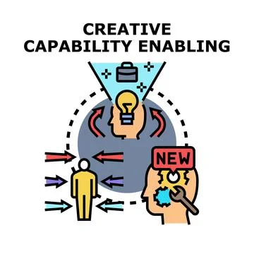 Creative capability enabling concept vector illustration Stock Illustration