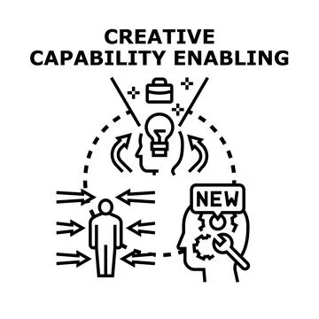 Creative capability enabling concept vector illustration Stock Illustration