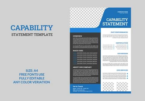 Creative Capability Statement Business Report Template 库存插图