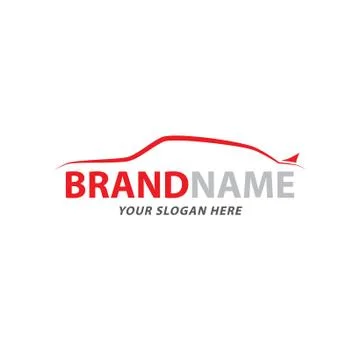 Creative car lines logo design vector Stock Illustration