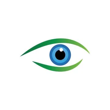 Creative care eye concept logo Stock Illustration