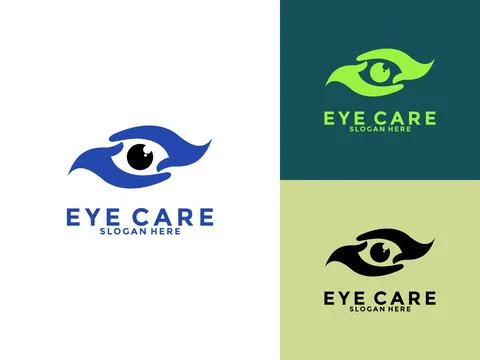 Creative Care Eye Concept Logo Design Template, modern Eye Vision Logo Desi.. Stock Illustration