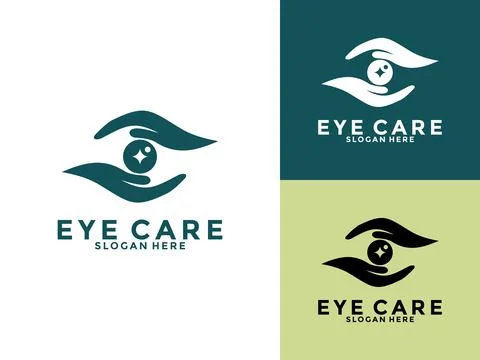 Creative Care Eye Concept Logo Design Template, modern Eye Vision Logo Desi.. Stock Illustration