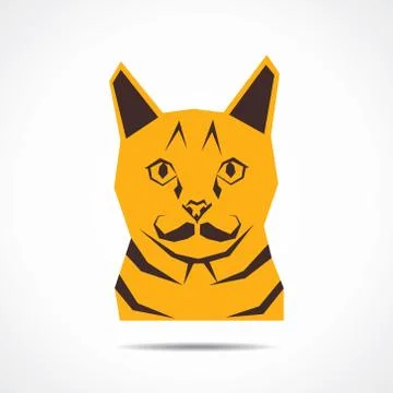 Creative cat face vector Stock Illustration