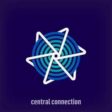 Creative center link shape logo. Stock Illustration